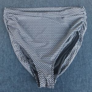 Albion Fit  Bikini Bottoms Black White Midnight Dash Large